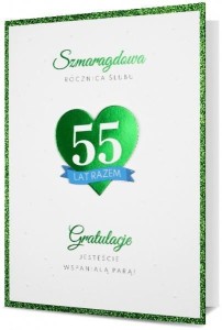 KARNET B6 ROCZNICA ŚLUBU SZMARAGDOWA HM200-2534