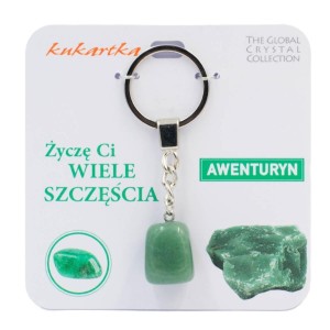 BRELOK WIELE SZCZĘŚCIA AWENTURYN, KUKARTKA