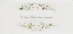 KARNET ŚLUB DL S58 - DUŻO SZCZĘŚCIA KWIATY