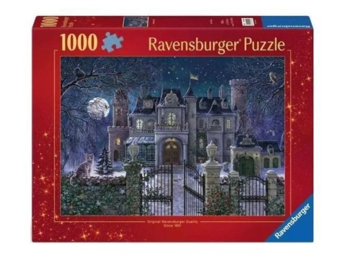 Puzzle 1000 Świąteczna posiadłość, Ravensburger