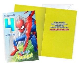 KARNET URODZINY 4 SPIDER-MAN