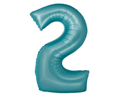 Balon foliowy Smart cyfra 1 niebieski matowy 76cm