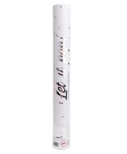 ARMATKA KONFETTI SREBRO FOLIA CZTEROKĄTNA 40CM