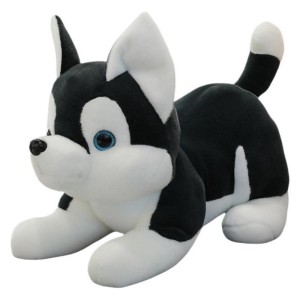 MASKOTKA PRZYTULANKA HUSKY CZARNO BIAŁY 30CM