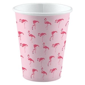 KUBKI PAPIEROWE FLAMINGI 250ML 8SZT