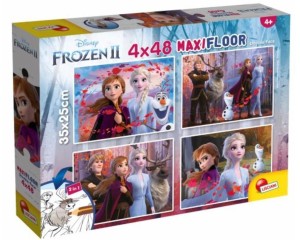 PUZZLE SUPERMAXI 4X48 KRAINA LODU 2, LISCIANI