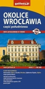 MAPA - OKOLICE WROCŁAWIA CZ. POŁUDNIOWA 1:100 000
