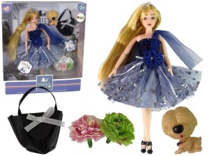 LALKA EMILY Z PIESKIEM TOREBKĄ KWIATAMI, LEANTOYS