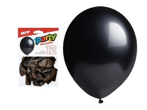BALON DMUCHANY CZARNY 26CM 12SZT