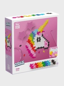 PLUS-PLUS PUZZLE BY NUMBERS JEDNOROŻEC, PLUS-PLUS