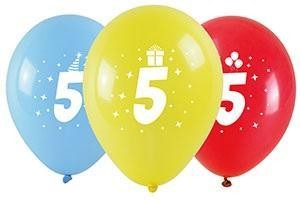 BALONY Z NADRUKIEM 5 28CM 3SZT