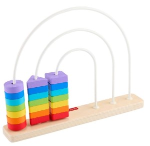 FISHER-PRICE TĘCZA DREWNIANE KORALIKI KSZTAŁTY
