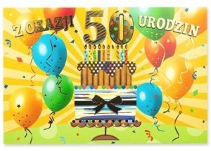 KARNET B6 URODZINY 50