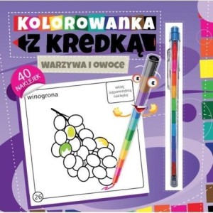 KOLOROWANKA Z KREDKĄ. WARZYWA I OWOCE