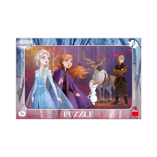 Puzzle 15 ramkowe Kraina Lodu Frozen II, Dino Toys