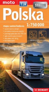 POLSKA TIR MAPA SAMOCHODOWA (WERSJA WODOODPORNA)