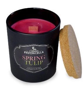 ŚWIECZKA SOJOWA SPRING TULIP CZARNA 135G
