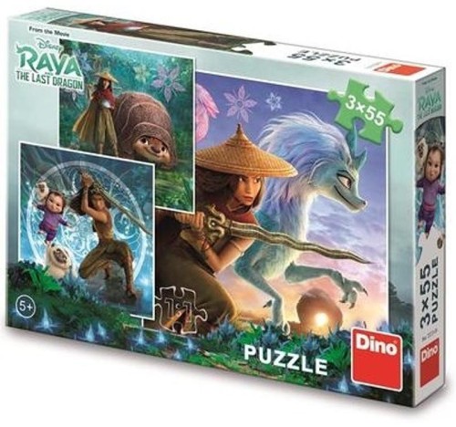 Puzzle 3x55 Raya i ostatni smok, Dino Toys