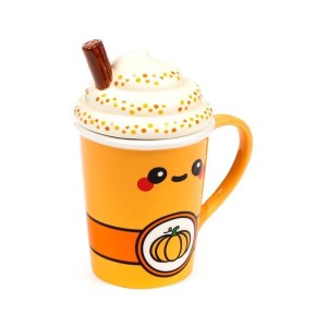 KUBEK CERAMICZNY Z PRZYKRYWKĄ - PUMPKIN SPICED..