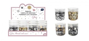 CEKINY DO DEKORACJI 30G GLAM (12SZT)