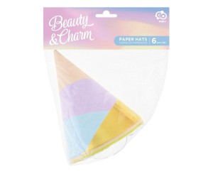 CZAPECZKI PAPIEROWE PASTEL 6SZT