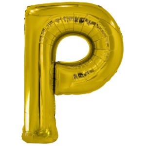 BALON FOLIOWY LITERA P ZŁOTA 60,5X86CM