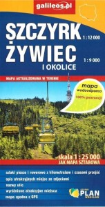 MAPA WODOODPORNA - SZCZYRK, ŻYWIEC I OKOLICE