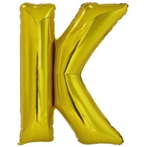 BALON FOLIOWY LITERA K ZŁOTA 63,5X86CM