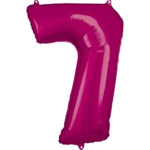 BALON FOLIOWY CYFRA 7 RÓŻOWA 57X86CM
