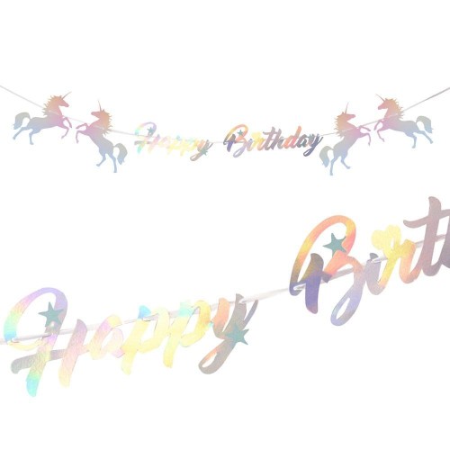 Girlanda Happy Birthday Jednorożec