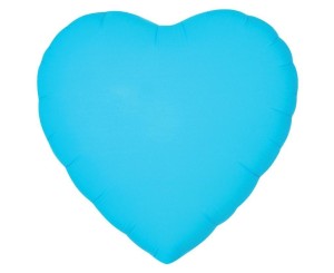 BALON FOLIOWY SERCE FLUOR NIEBIESKI 46CM