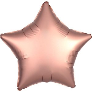 BALON FOLIOWY LUSTRE ROSE COPPER GWIAZDA 48CM