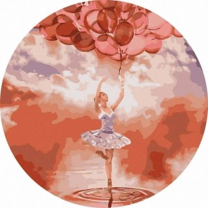 MALOWANIE PO NUMERACH OKRĄGŁE - BALERINA... 40CM
