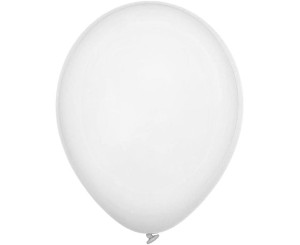BALONY DECOMEX PASTEL WHITE 23CM 100SZT