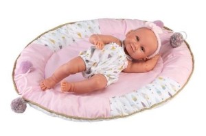 LALKA WINYLOWA BOBAS NICA W KOKONIKU 40CM, LLORENS