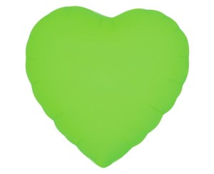 BALON FOLIOWY SERCE FLUOR ZIELONY 46CM