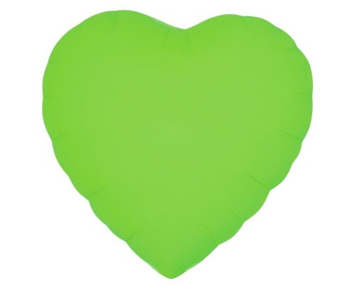 Balon foliowy Serce fluor zielony 46cm