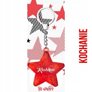 BRELOK GWIAZDKA KOCHANIE, BE-HAPPY GIFTS