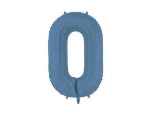 BALON FOLIOWY CYFRA 0 86CM GRANAT