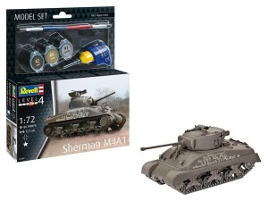 MODEL SET - SHERMAN M4A1, REVELL