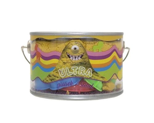 Ultra Piasek 200g żółty + 5 foremek Zamek, EPEE