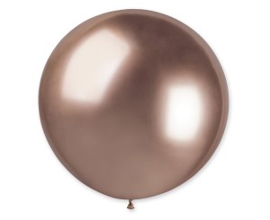 BALON KULA SHINY 0,80M RÓŻOWO-ZŁOTA