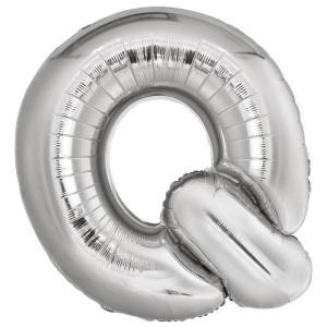 BALON FOLIOWY LITERA Q SREBRNA 72X86CM