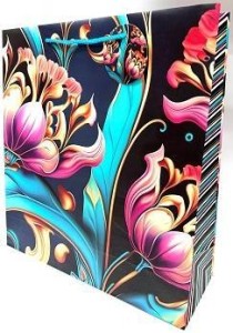 TOREBKA OZDOBNA MATOWA 35X37X12CM TULIPANY GB23157