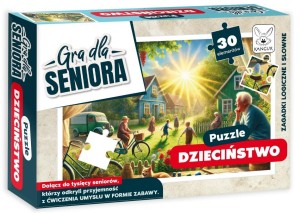 GRA DLA SENIORA. PUZZLE DZIECIŃSTWO, KANGUR