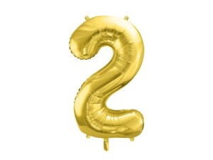 BALON FOLIOWY 2 JASNY ZŁOTY 72CM