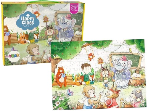 Puzzle 100 Szkoła dla zwierząt, Leantoys