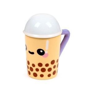 KUBEK CERAMICZNY Z PRZYKRYWKĄ BUBBLE TEA, PUCKATOR