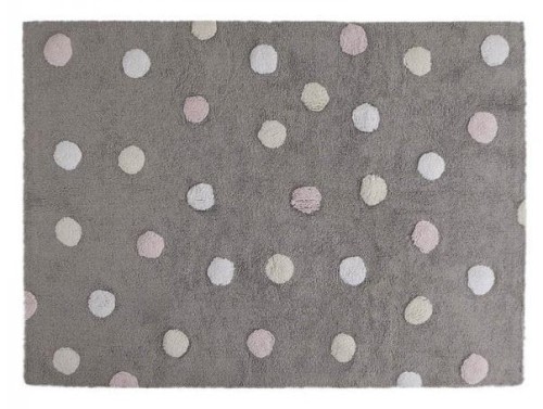 Dywan bawełniany Topos Tricolor Grey Pink 120x160