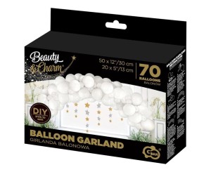 GIRLANDA BALONOWA B&C BIAŁA 70SZT